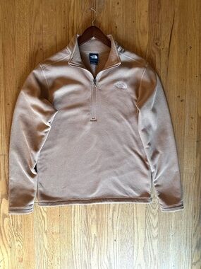 The North Face 1/4 Zip Sweater Tan Brown Men’s Size Medium EUC